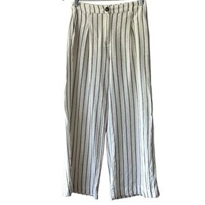 Reitmans Ultra-Wide-Leg High-Rise Linen Blend Trouser
